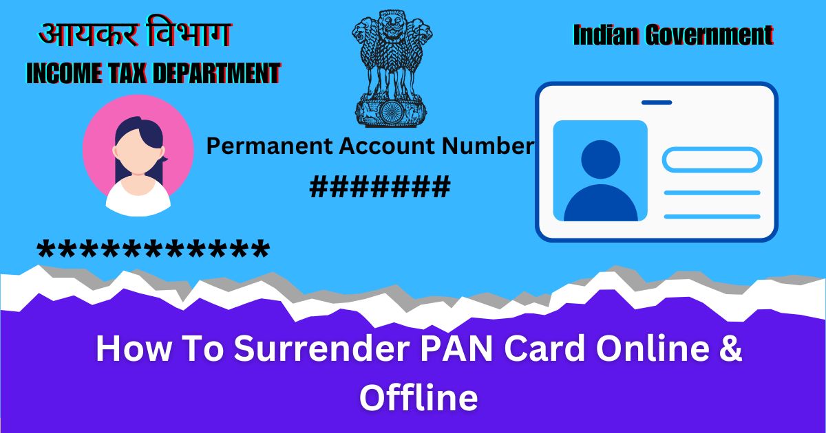 how to surrender PAN card online
